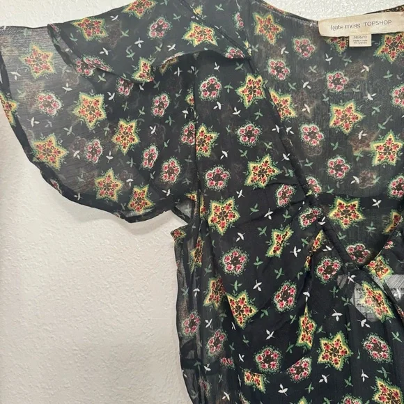 Kate Moss x Topshop star print chiffon dress size 6 - Picture 4 of 9